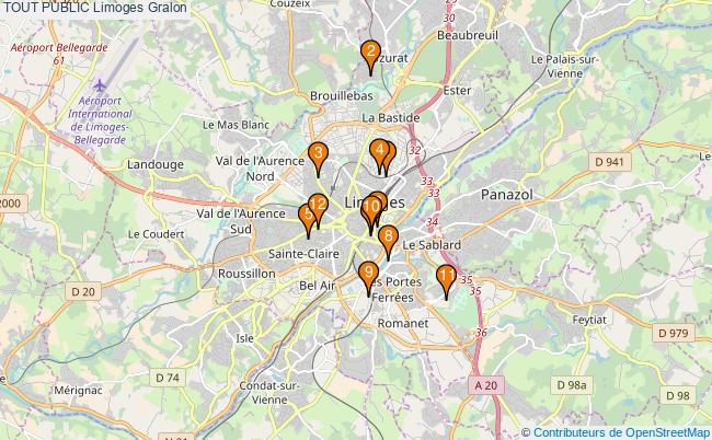 plan TOUT PUBLIC Limoges Associations TOUT PUBLIC Limoges : 12 associations