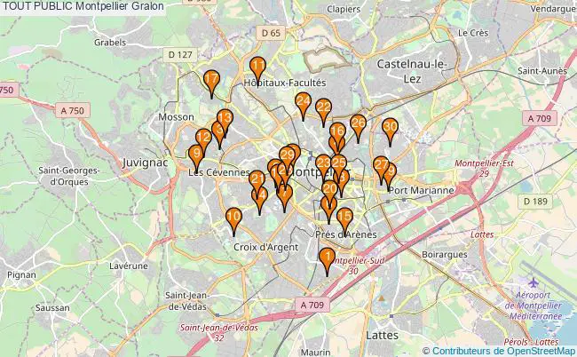plan TOUT PUBLIC Montpellier Associations TOUT PUBLIC Montpellier : 104 associations