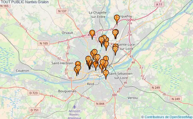 plan TOUT PUBLIC Nantes Associations TOUT PUBLIC Nantes : 64 associations
