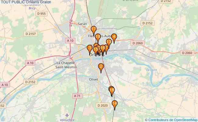 plan TOUT PUBLIC Orléans Associations TOUT PUBLIC Orléans : 18 associations
