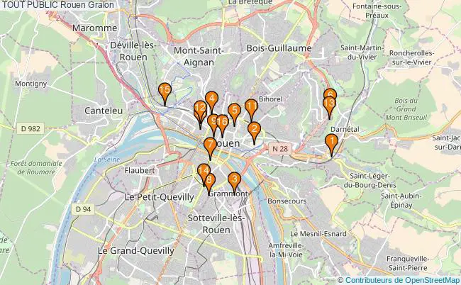 plan TOUT PUBLIC Rouen Associations TOUT PUBLIC Rouen : 17 associations