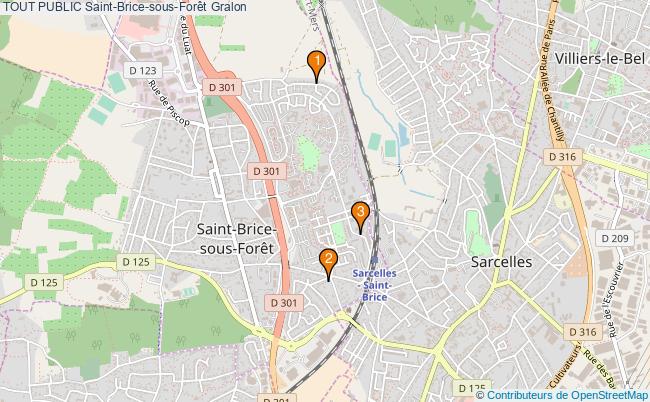 plan TOUT PUBLIC Saint-Brice-sous-Forêt Associations TOUT PUBLIC Saint-Brice-sous-Forêt : 3 associations