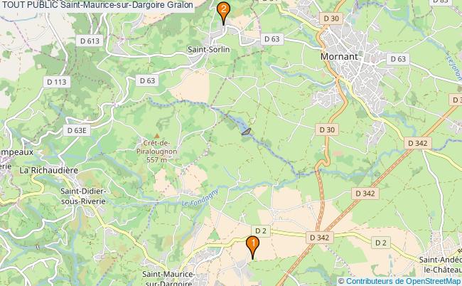 plan TOUT PUBLIC Saint-Maurice-sur-Dargoire Associations TOUT PUBLIC Saint-Maurice-sur-Dargoire : 2 associations