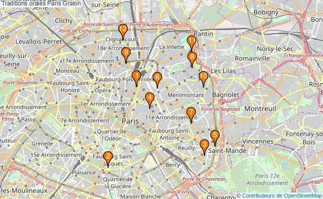 plan Traditions orales Paris Associations traditions orales Paris : 13 associations