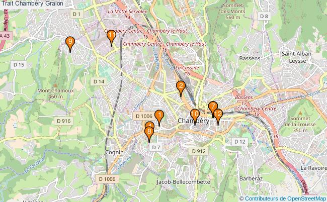 plan Trait Chambéry Associations Trait Chambéry : 13 associations