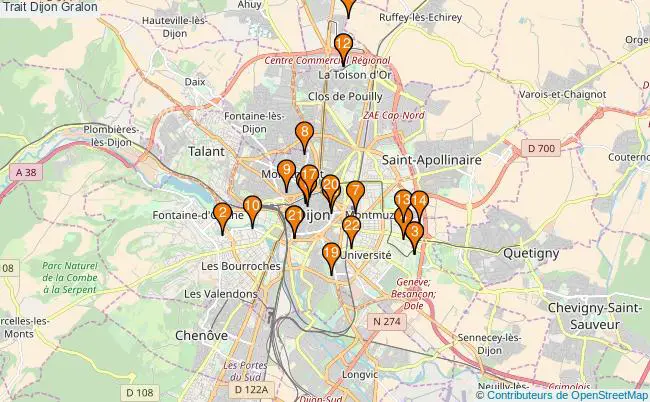 plan Trait Dijon Associations Trait Dijon : 24 associations