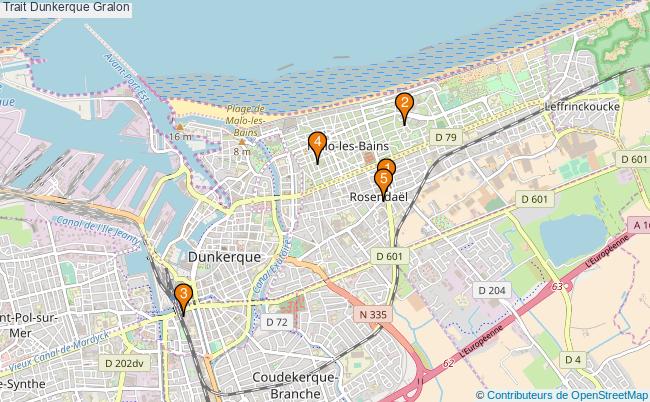 plan Trait Dunkerque Associations Trait Dunkerque : 7 associations