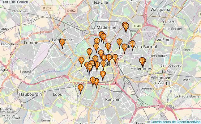 plan Trait Lille Associations Trait Lille : 39 associations