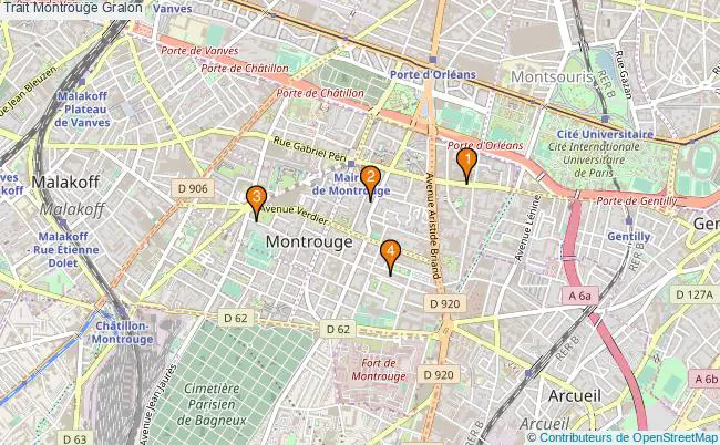 plan Trait Montrouge Associations Trait Montrouge : 4 associations