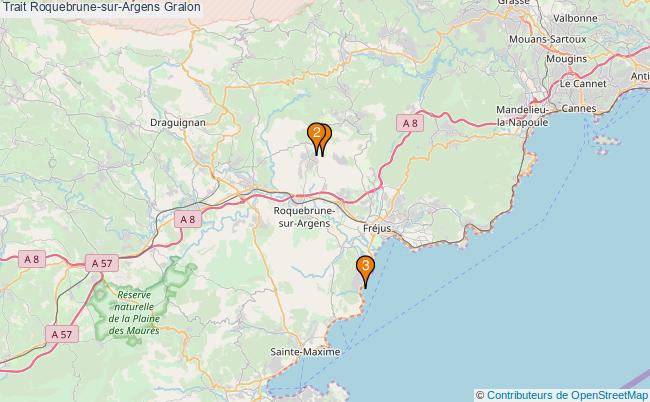 plan Trait Roquebrune-sur-Argens Associations Trait Roquebrune-sur-Argens : 3 associations