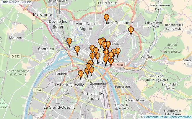 plan Trait Rouen Associations Trait Rouen : 32 associations
