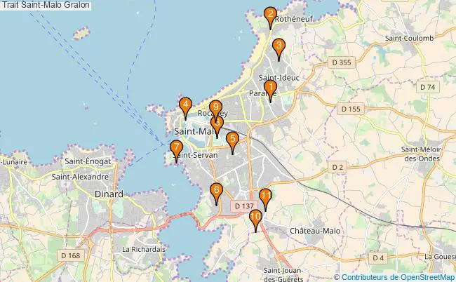 plan Trait Saint-Malo Associations Trait Saint-Malo : 10 associations