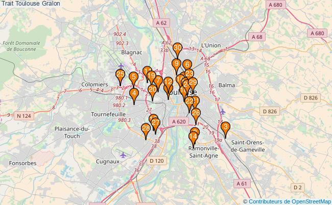 plan Trait Toulouse Associations Trait Toulouse : 46 associations