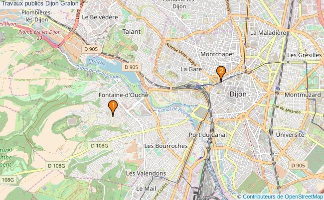 plan Travaux publics Dijon Associations travaux publics Dijon : 3 associations