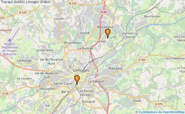 plan Travaux publics Limoges Associations travaux publics Limoges : 4 associations