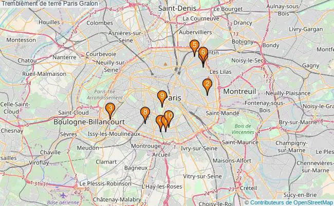 plan Tremblement de terre Paris Associations tremblement de terre Paris : 11 associations