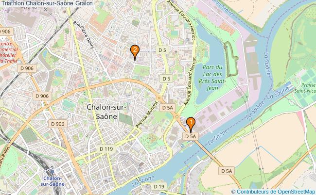 plan Triathlon Chalon-sur-Saône Associations triathlon Chalon-sur-Saône : 3 associations