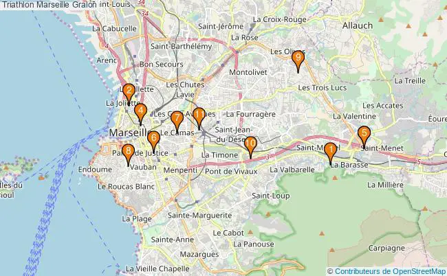 plan Triathlon Marseille Associations triathlon Marseille : 15 associations