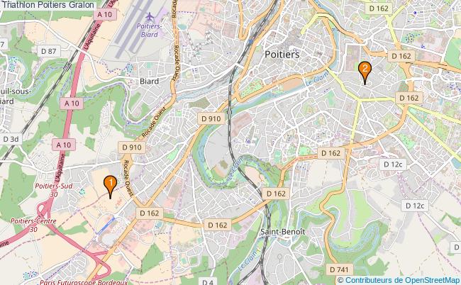 plan Triathlon Poitiers Associations triathlon Poitiers : 3 associations