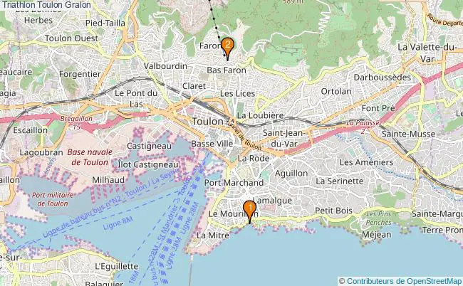 plan Triathlon Toulon Associations triathlon Toulon : 4 associations