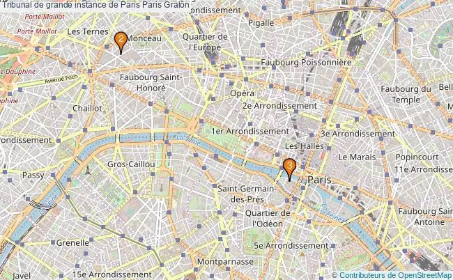 plan Tribunal de grande instance de Paris Paris Associations tribunal de grande instance de Paris Paris : 3 associations
