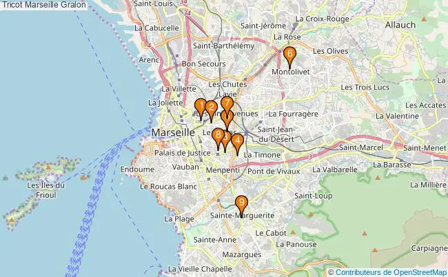 plan Tricot Marseille Associations tricot Marseille : 10 associations