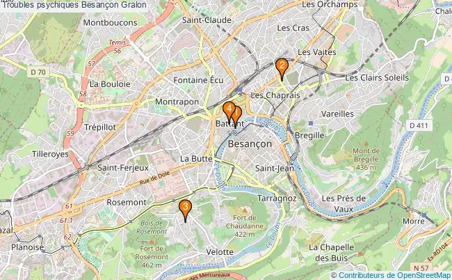 plan Troubles psychiques Besançon Associations troubles psychiques Besançon : 5 associations