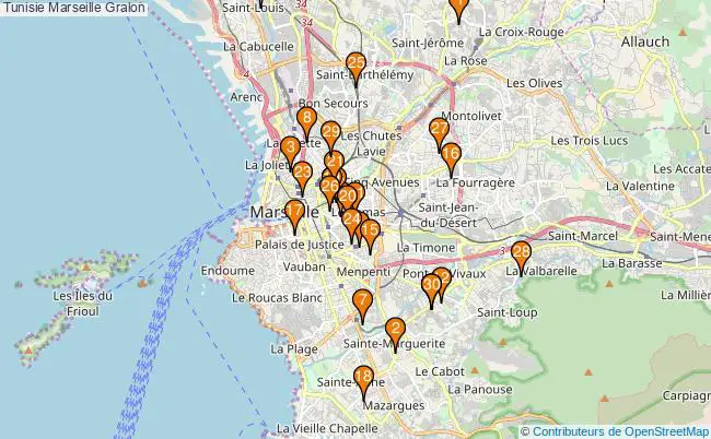 plan Tunisie Marseille Associations Tunisie Marseille : 36 associations