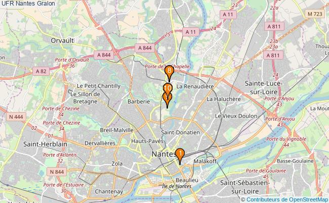 plan UFR Nantes Associations UFR Nantes : 11 associations