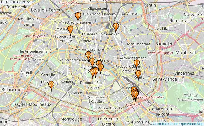 plan UFR Paris Associations UFR Paris : 61 associations