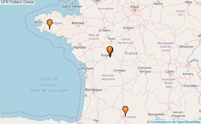 plan UFR Poitiers Associations UFR Poitiers : 8 associations