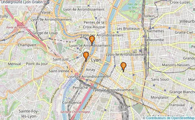 plan Underground Lyon Associations underground Lyon : 3 associations