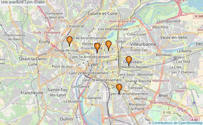 plan Une aventure Lyon Associations une aventure Lyon : 5 associations