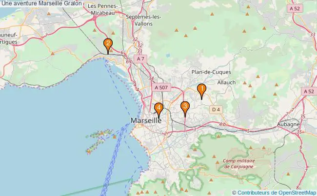 plan Une aventure Marseille Associations une aventure Marseille : 4 associations