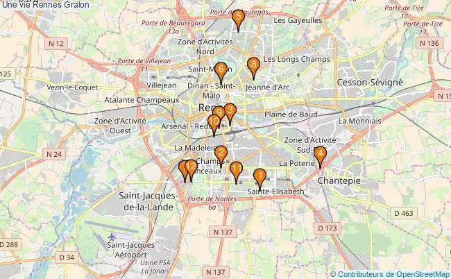 plan Une vie Rennes Associations une vie Rennes : 13 associations