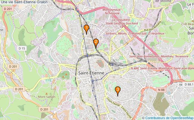 plan Une vie Saint-Etienne Associations une vie Saint-Etienne : 4 associations