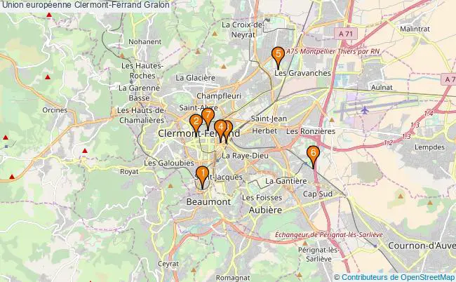 plan Union européenne Clermont-Ferrand Associations Union européenne Clermont-Ferrand : 7 associations