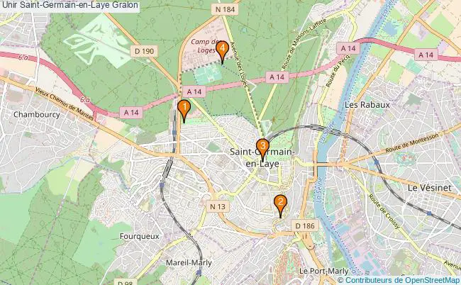 plan Unir Saint-Germain-en-Laye Associations unir Saint-Germain-en-Laye : 4 associations