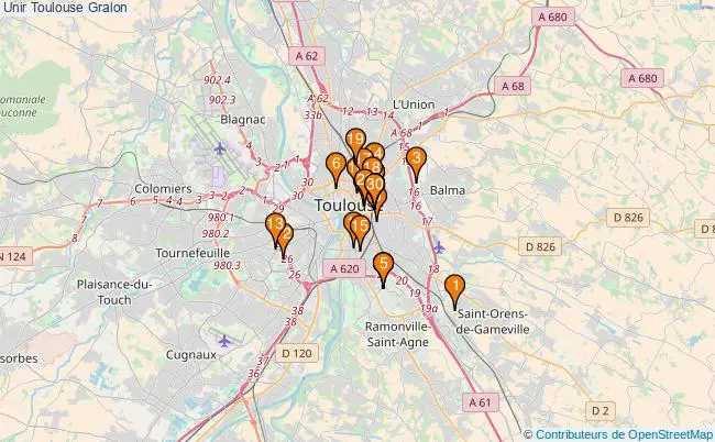 plan Unir Toulouse Associations unir Toulouse : 43 associations