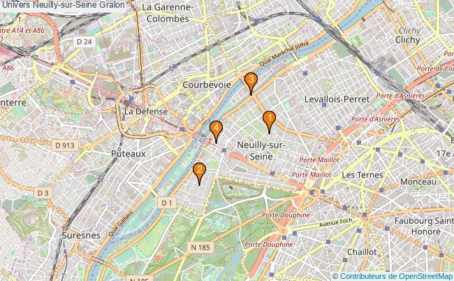plan Univers Neuilly-sur-Seine Associations Univers Neuilly-sur-Seine : 4 associations