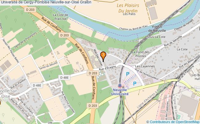 plan Université de Cergy-Pontoise Neuville-sur-Oise Associations université de Cergy-Pontoise Neuville-sur-Oise : 3 associations