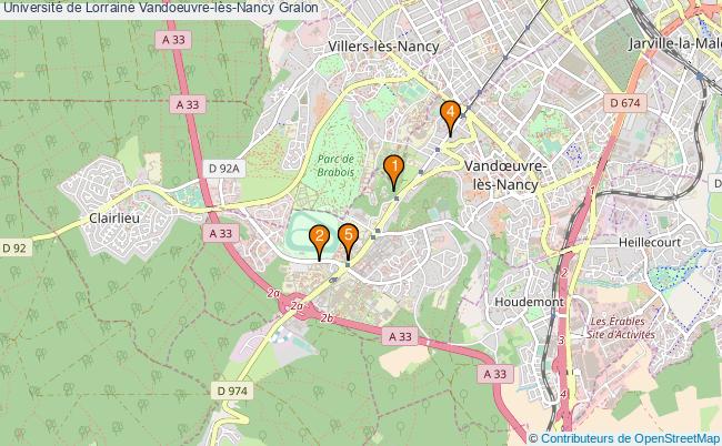 plan Université de Lorraine Vandoeuvre-lès-Nancy Associations université de Lorraine Vandoeuvre-lès-Nancy : 8 associations