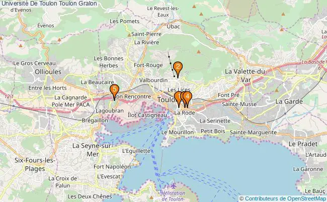 plan Université De Toulon Toulon Associations Université De Toulon Toulon : 6 associations