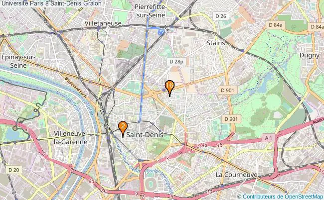 plan Université Paris 8 Saint-Denis Associations Université Paris 8 Saint-Denis : 17 associations