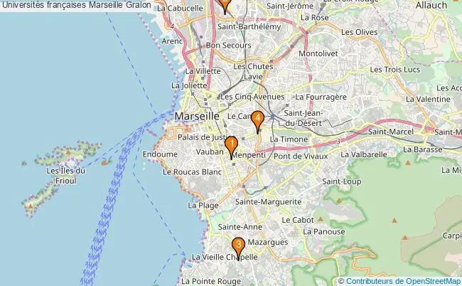 plan Universités françaises Marseille Associations Universités françaises Marseille : 5 associations