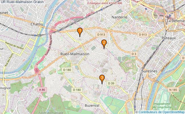plan UR Rueil-Malmaison Associations UR Rueil-Malmaison : 4 associations