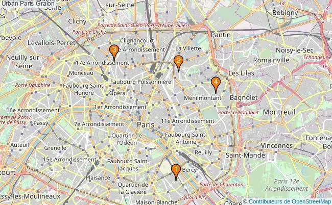 plan Urban Paris Associations urban Paris : 5 associations