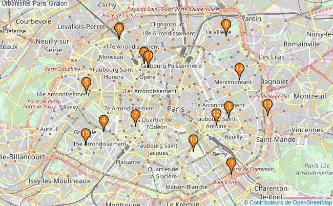 plan Urbanistes Paris Associations urbanistes Paris : 16 associations