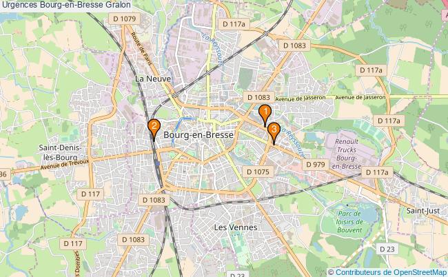 plan Urgences Bourg-en-Bresse Associations urgences Bourg-en-Bresse : 3 associations