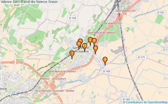 plan Valence Saint-Marcel-lès-Valence Associations Valence Saint-Marcel-lès-Valence : 9 associations